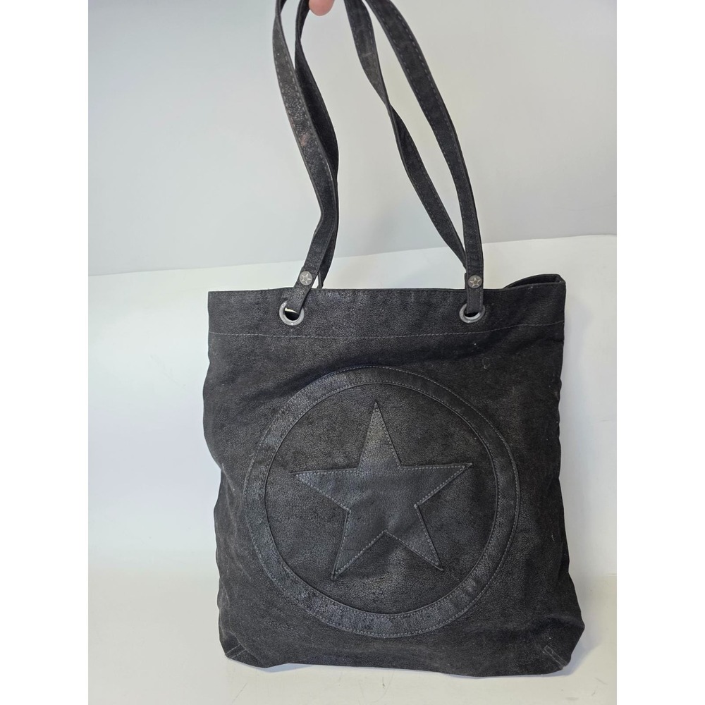 Converse One Star Black Tote Double Handle Snaps Travel ShoulderBag Purse